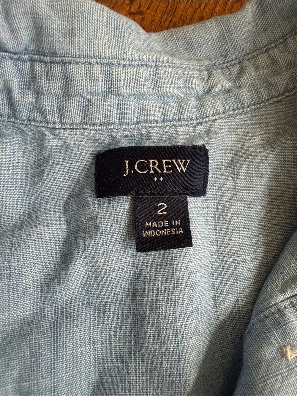 J. Crew Light Blue Sleeveless Chambray Button-Front Shirt Dress